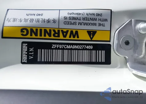 2022 Ferrari 812 Gts z USA, uszkodzony, nr VIN ZFF97CMA9N0277469